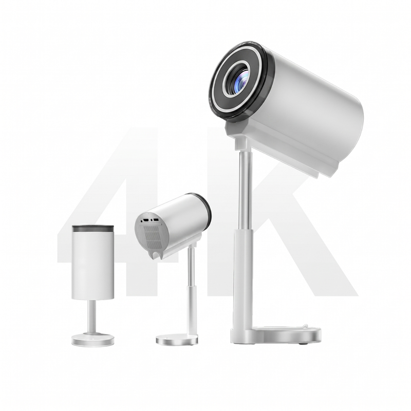 Smart Mini Projector with WiFi & Bluetooth – 4K Supported Portable Home Cinema Projector