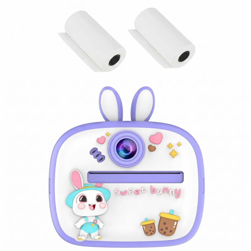 Kids Instant Thermal Print Camera — 1080P Video, 20MP Photo, Games & Music