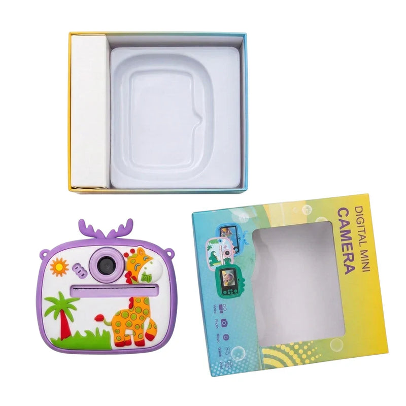 Kids Instant Thermal Print Camera — 1080P Video, 20MP Photo, Games & Music