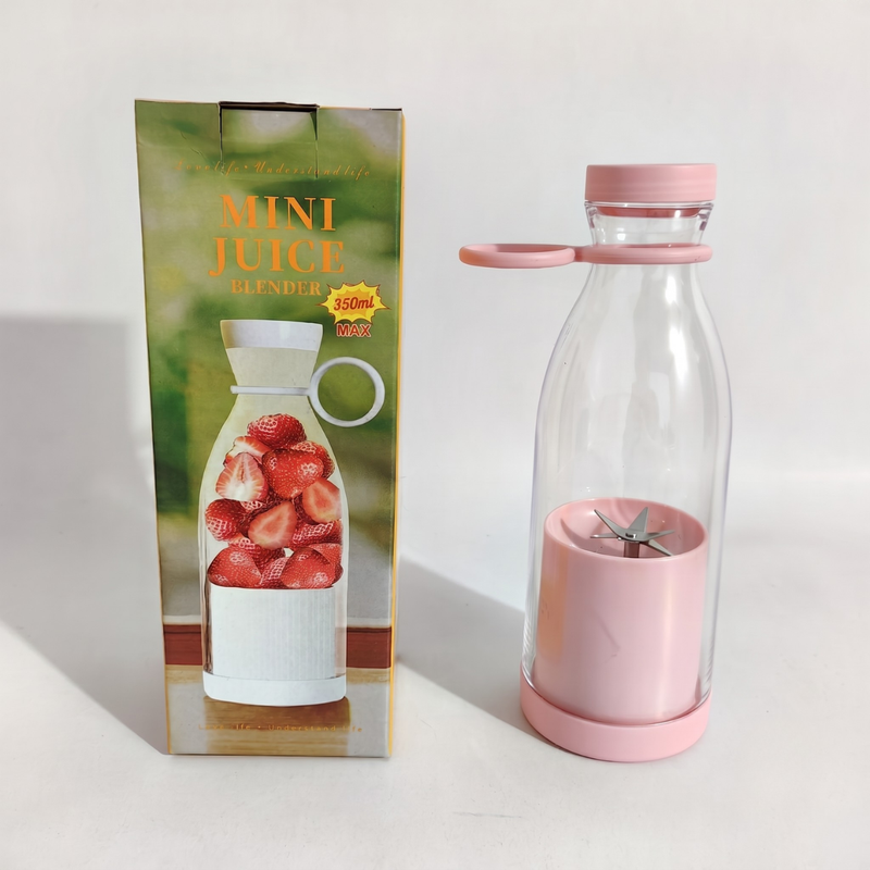 Fresh Juice Portable Blender – USB Rechargeable Personal Smoothie Blender 350ml, 4 Stainless Steel Blades
