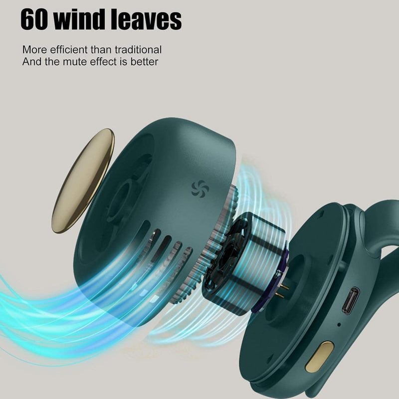 Portable Waist Clip Fan – Rechargeable Bladeless Mini Fan with 3 Speeds & 360° Rotation