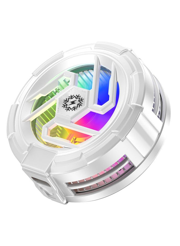 Magnetic Phone Cooler – Semiconductor Turbo Cooling Fan with RGB Lights, USB-C Radiator for Mobile Gaming (iPhone & Android)