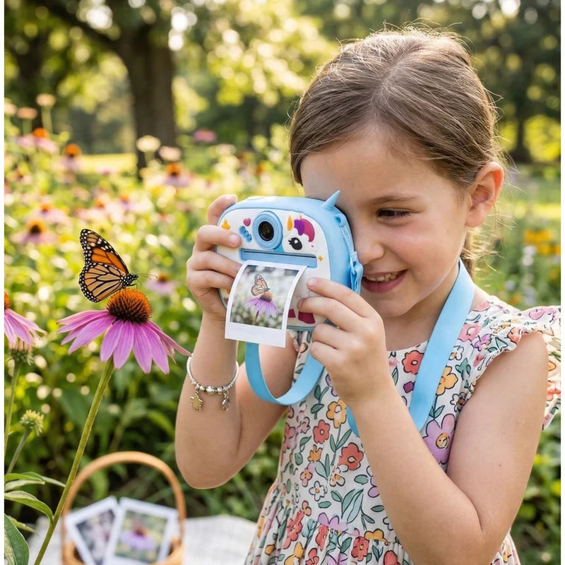 Kids Instant Thermal Print Camera — 1080P Video, 20MP Photo, Games & Music