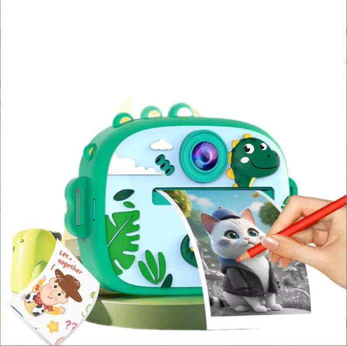 Kids Instant Thermal Print Camera — 1080P Video, 20MP Photo, Games & Music