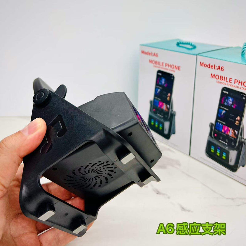 Smart Audio Phone Stand Speaker – Portable Desktop Mobile Holder with Built-in Wireless Speaker for Live Streaming, Video Calls & Entertainment