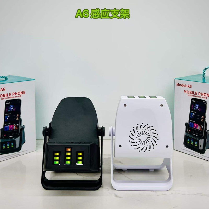 Smart Audio Phone Stand Speaker – Portable Desktop Mobile Holder with Built-in Wireless Speaker for Live Streaming, Video Calls & Entertainment