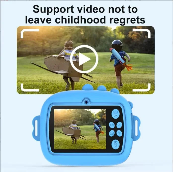 Kids Instant Thermal Print Camera — 1080P Video, 20MP Photo, Games & Music