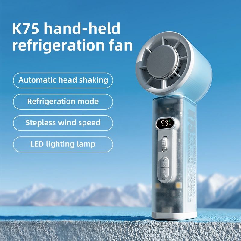 Premium Quality K75 Portable Head Rotation Fan with Icing