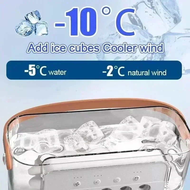 Portable Mini Air Cooler Fan – USB Powered 3-in-1 Personal AC, Humidifier & LED Night Light