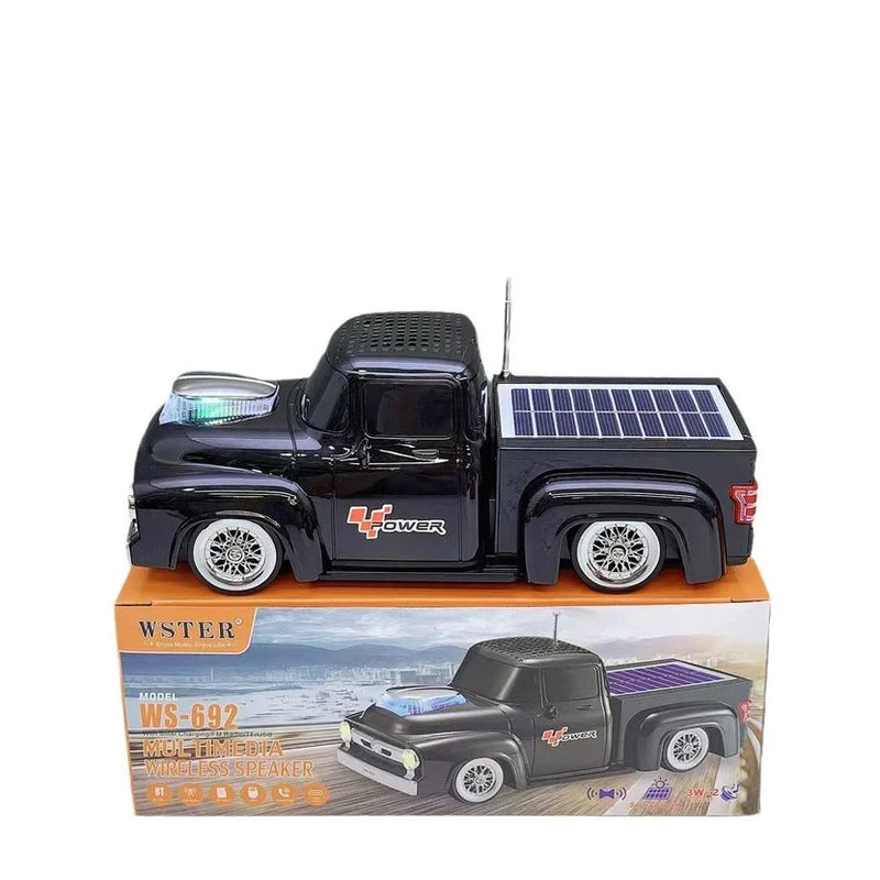 Truck Bluetooth Speaker WS-692 — Solar Charging, LED Lights, TWS, FM Radio