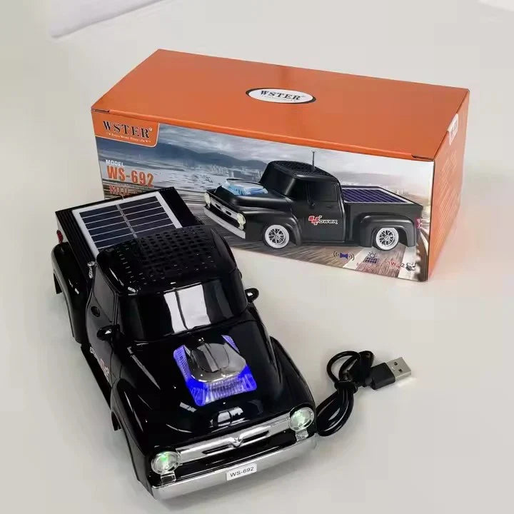 Truck Bluetooth Speaker WS-692 — Solar Charging, LED Lights, TWS, FM Radio