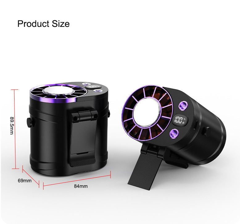 Portable USB Rechargeable 3000mAh Waist Fan with Digital Display – Wearable Mini Air Cooler for Outdoor Work, Travel & Camping