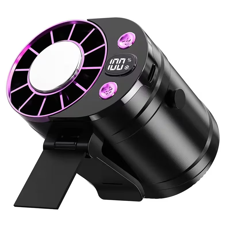 Portable USB Rechargeable 3000mAh Waist Fan with Digital Display – Wearable Mini Air Cooler for Outdoor Work, Travel & Camping