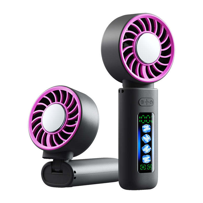 TurboCool Pro Handheld Fan – 10000RPM High-Speed Portable Cooling Fan with Ice Compress & Digital Display
