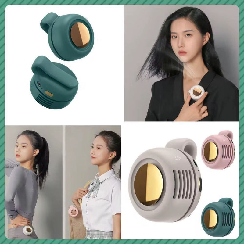 Portable Waist Clip Fan – Rechargeable Bladeless Mini Fan with 3 Speeds & 360° Rotation