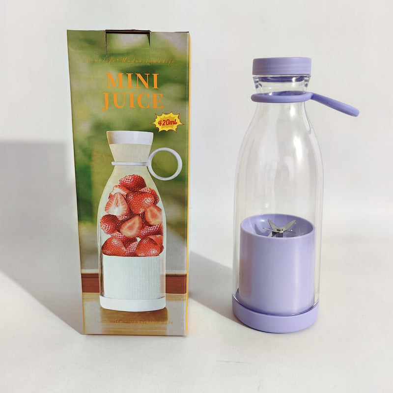 Fresh Juice Portable Blender – USB Rechargeable Personal Smoothie Blender 350ml, 4 Stainless Steel Blades
