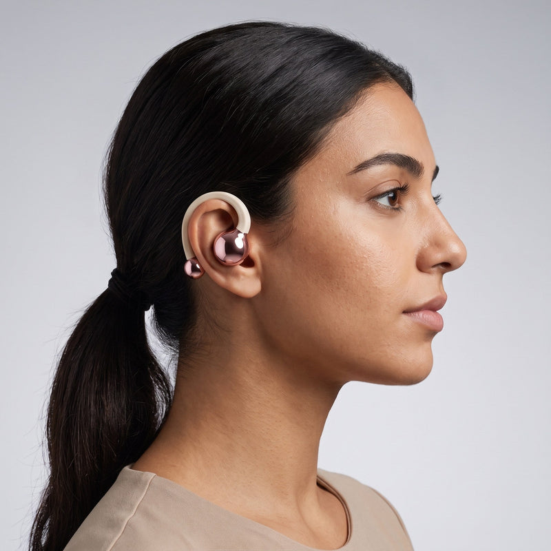 Clip-On Bluetooth Earphones – Open Ear Wireless Earbuds with Charging Case (BYZ S625, 30H)