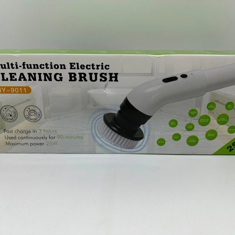 Electric Spin Scrubber with 8 Brush Heads & Extendable Handle – Cordless Rechargeable Bathroom Cleaner