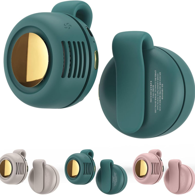 Portable Waist Clip Fan – Rechargeable Bladeless Mini Fan with 3 Speeds & 360° Rotation