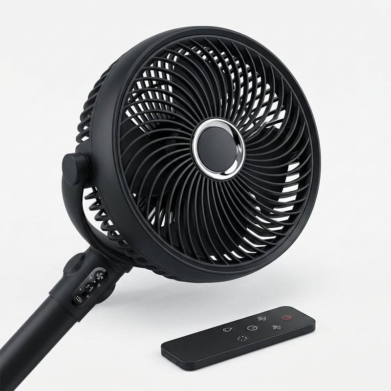 Misting Pedestal Fan – 4000mAh Cordless Floor Fan with Water Mist, Remote & Adjustable Height