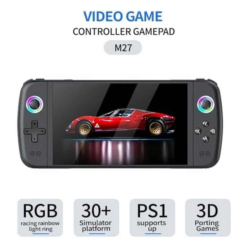 M27 Retro Handheld Game Console - 7-inch IPS, 30,000+ Games, RGB Joystick