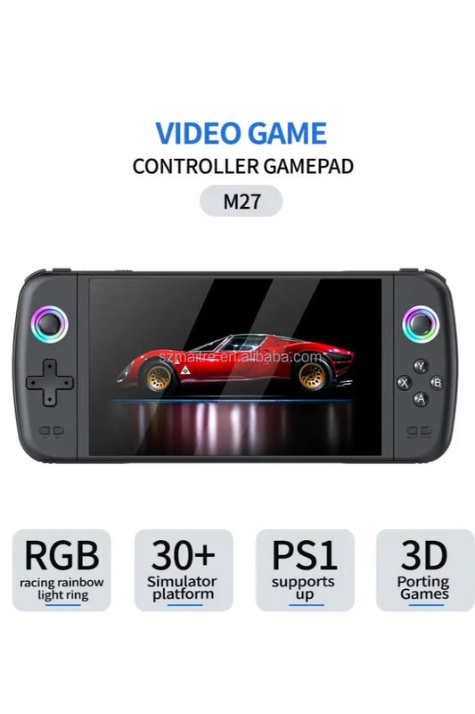 M27 Retro Handheld Game Console - 7-inch IPS, 30,000+ Games, RGB Joystick