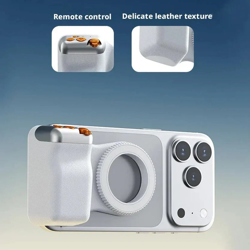 MagSnap Pro Magnetic Phone Camera Grip — Wireless Remote & Anti-Shake Stabilizer