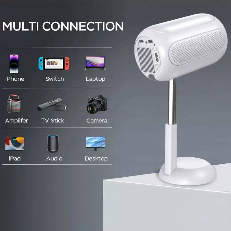 AI Smart Mini Projector with Auto Focus & Android 13 – 4K Supported Portable Home Cinema Projector