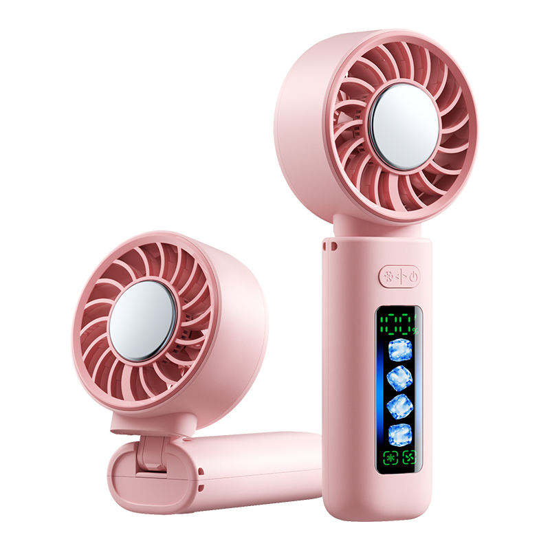TurboCool Pro Handheld Fan – 10000RPM High-Speed Portable Cooling Fan with Ice Compress & Digital Display