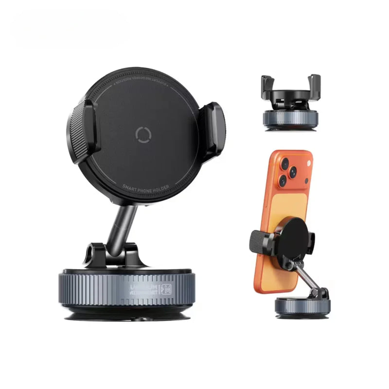 360° Vacuum Magnetic Phone Holder — Foldable MagSafe Car Mount & Desk Stand