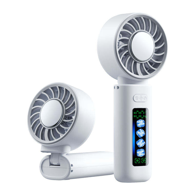 TurboCool Pro Handheld Fan – 10000RPM High-Speed Portable Cooling Fan with Ice Compress & Digital Display