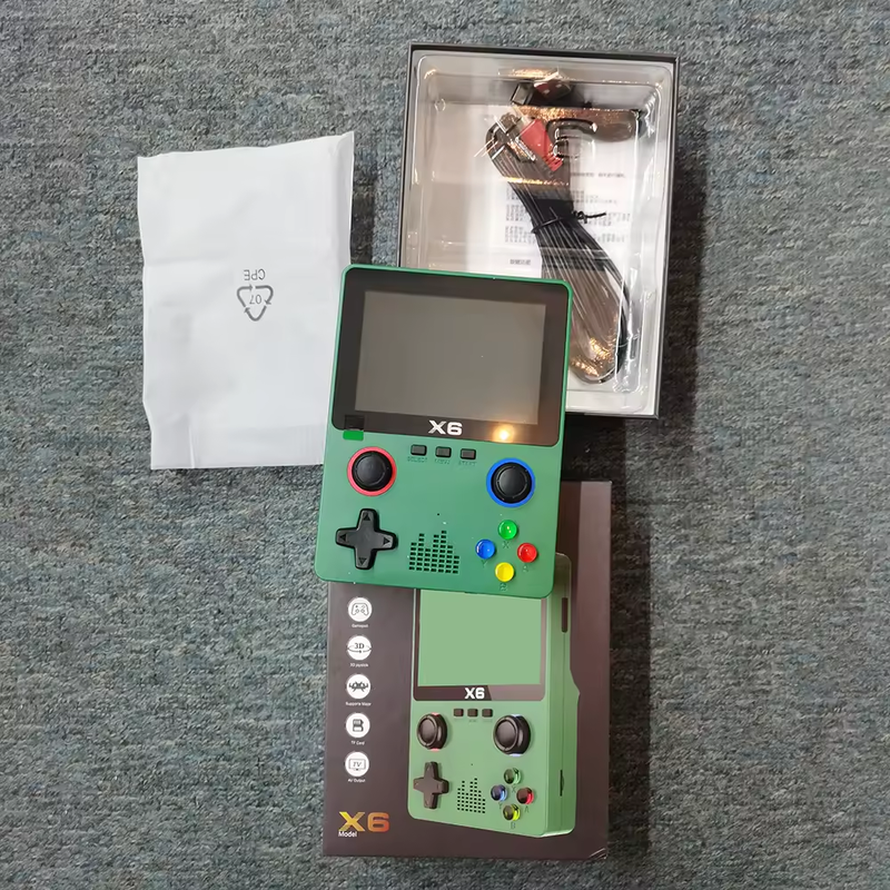 X6 Retro Handheld Game Console – 3.5'' IPS Screen, 10,000+ Games, 11 Emulators, WiFi & TV Output