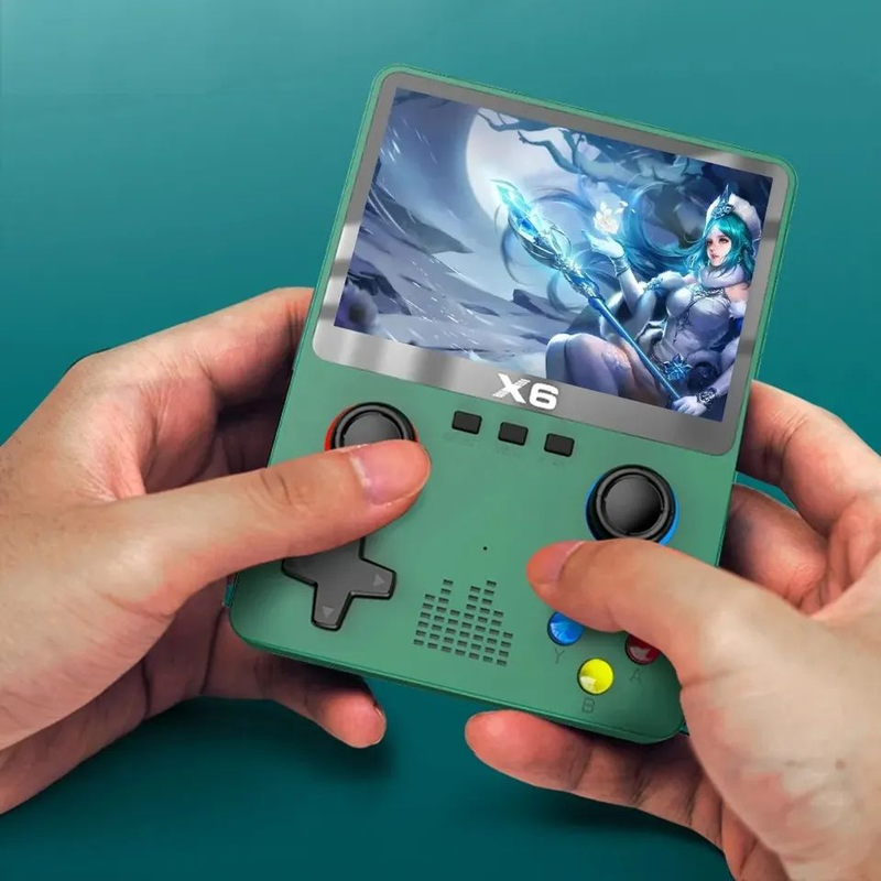 X6 Retro Handheld Game Console – 3.5'' IPS Screen, 10,000+ Games, 11 Emulators, WiFi & TV Output